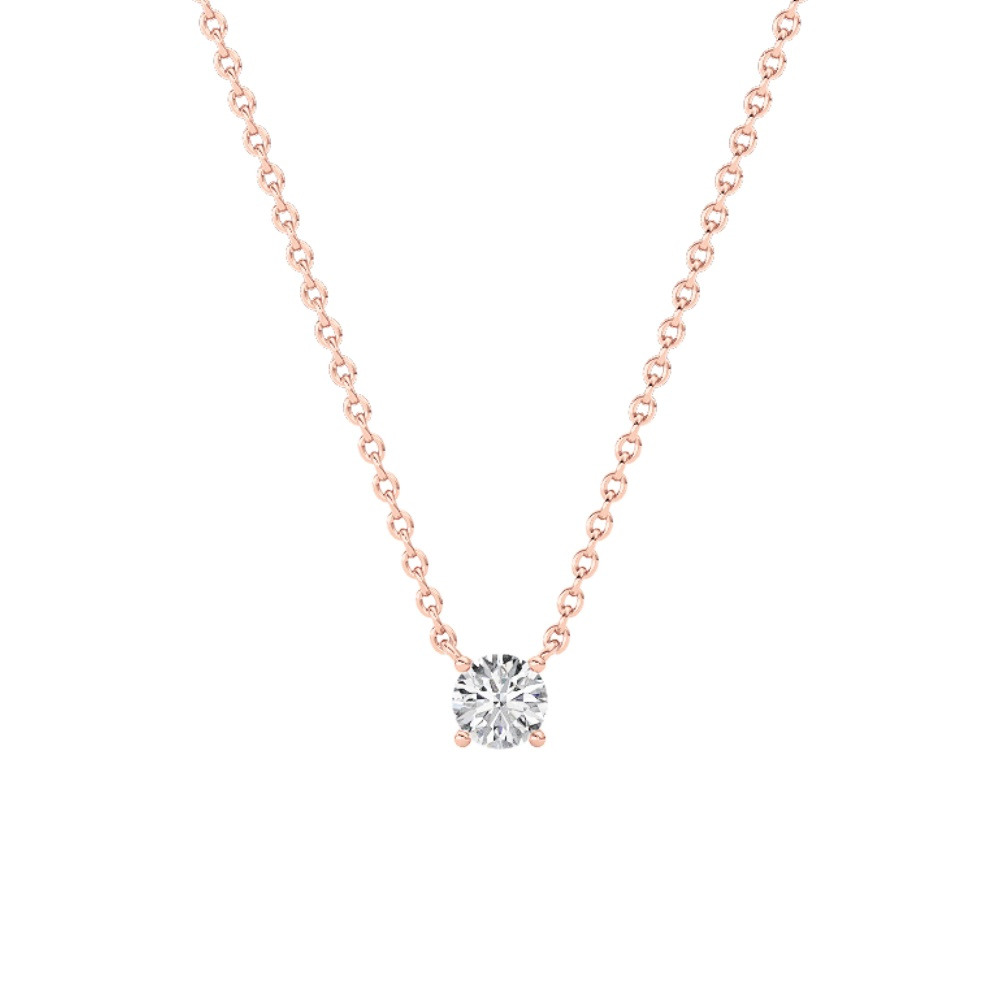360 degree view of Floating Lab Diamond Solitaire Necklace (.75 ct.)