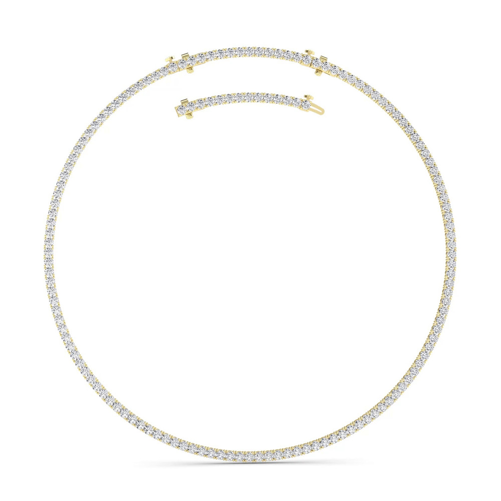 360 degree view of Adjustable Round Lab Diamond Eternity Necklace (20.00 ct. tw.)