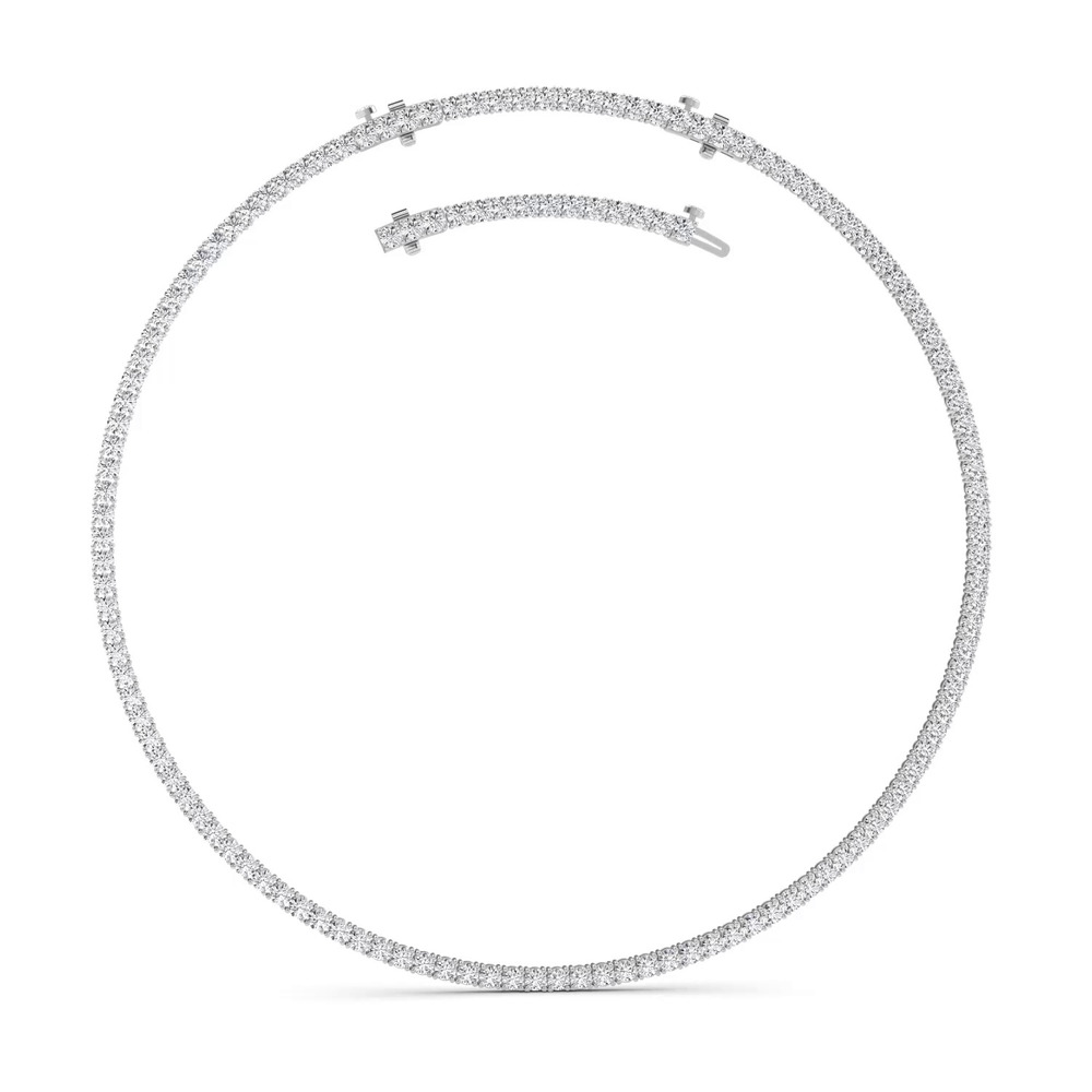 360 degree view of Adjustable Round Lab Diamond Eternity Necklace (24.20 ct. tw.)