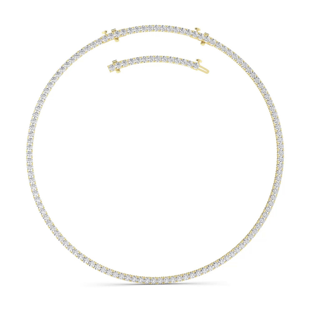360 degree view of Adjustable Round Lab Diamond Eternity Necklace (24.20 ct. tw.)