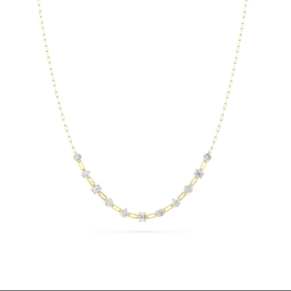 360 degree view of Mixed Shape Lab Diamond Link Necklace (4.00 ct. tw.)