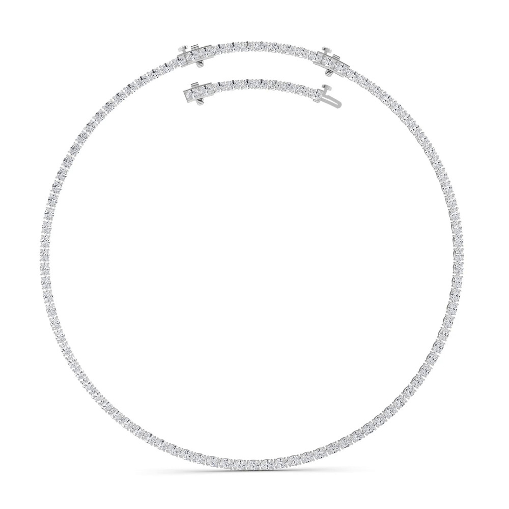 360 degree view of Adjustable Oval Lab Diamond Eternity Necklace (19.00 ct. tw.)