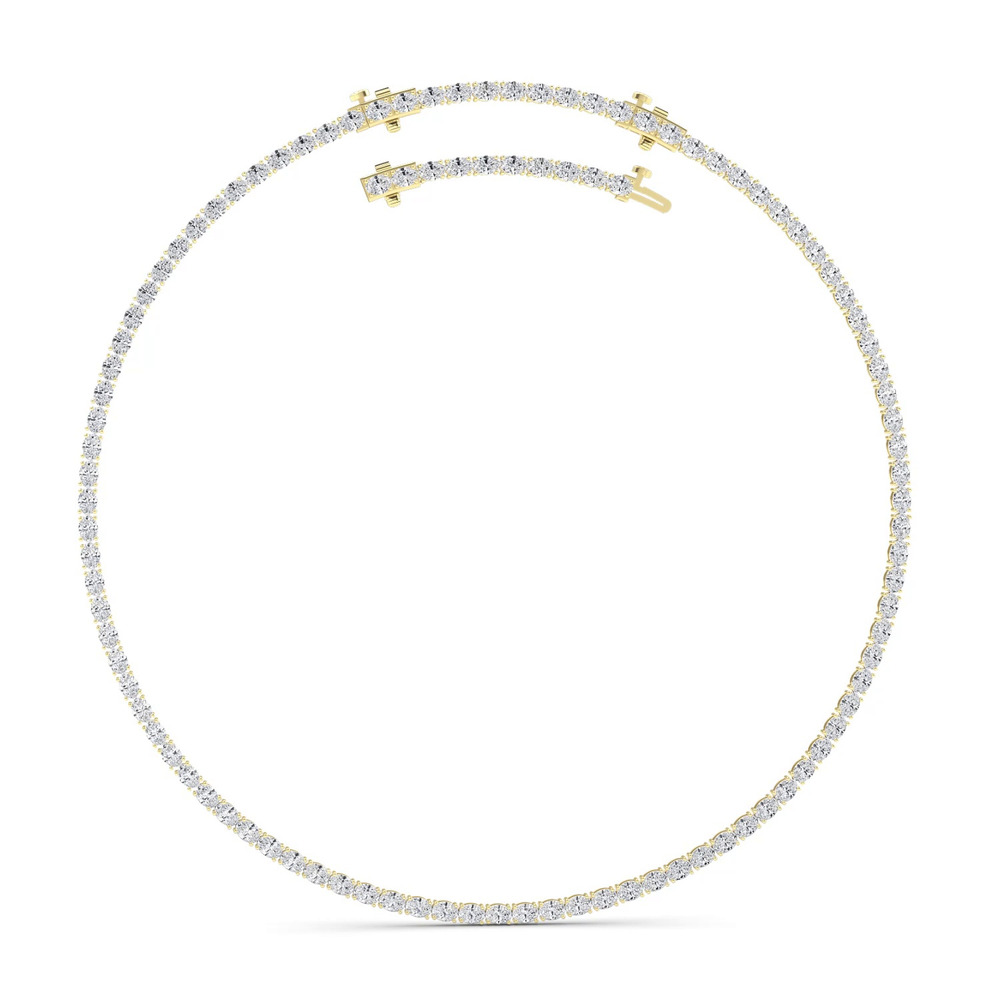 360 degree view of Adjustable Oval Lab Diamond Eternity Necklace (19.00 ct. tw.)