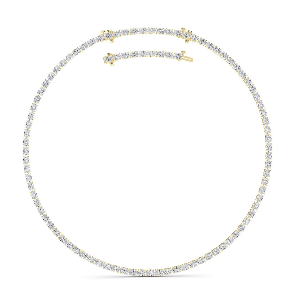 360 degree view of Adjustable Oval Lab Diamond Eternity Necklace (25.00 ct. tw.)