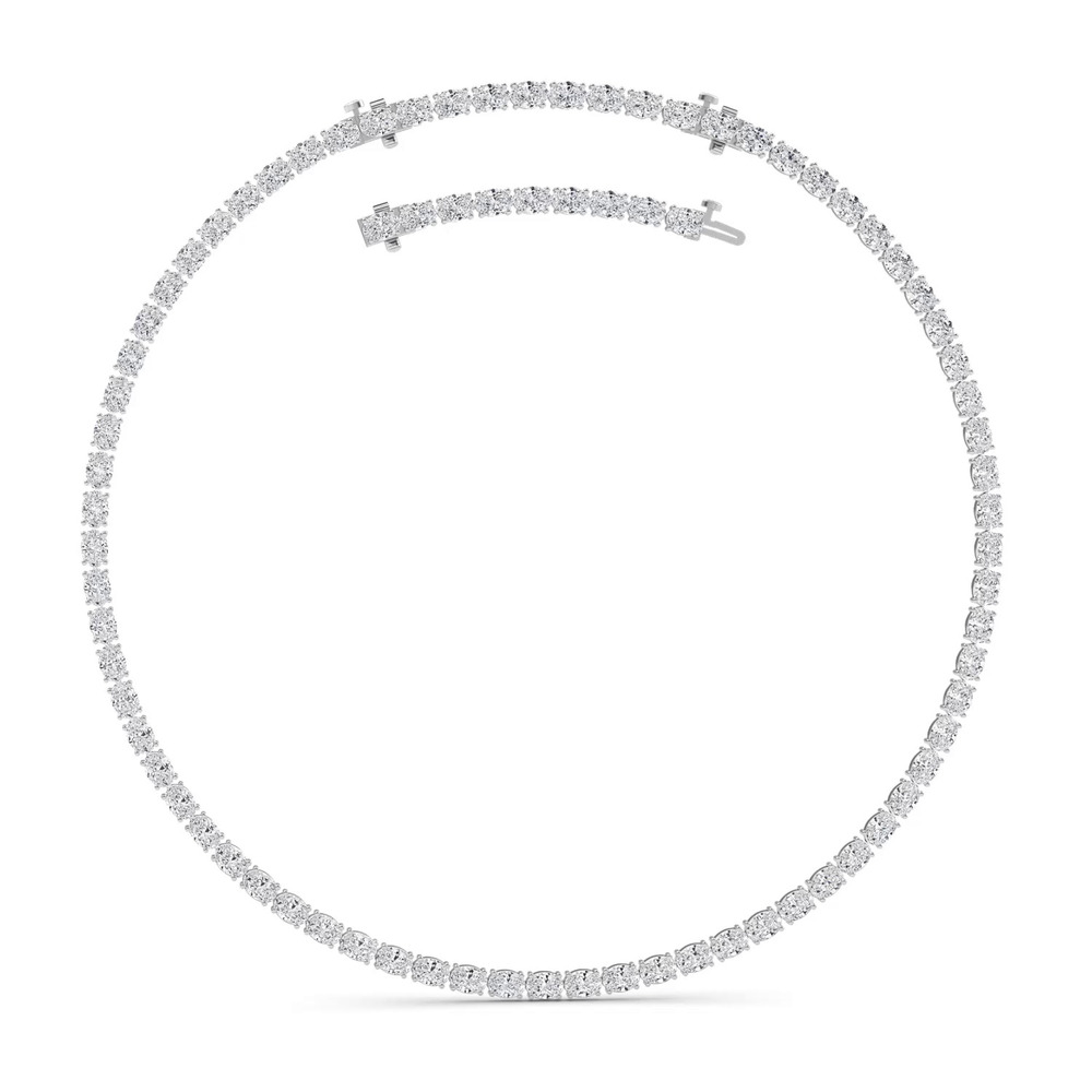 360 degree view of Adjustable Oval Lab Diamond Eternity Necklace (36.00 ct. tw.)