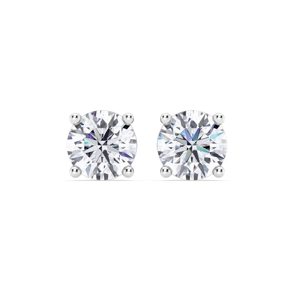 360 degree view of Lab Diamond Stud Screw-Back Earrings (4 ct. tw.)