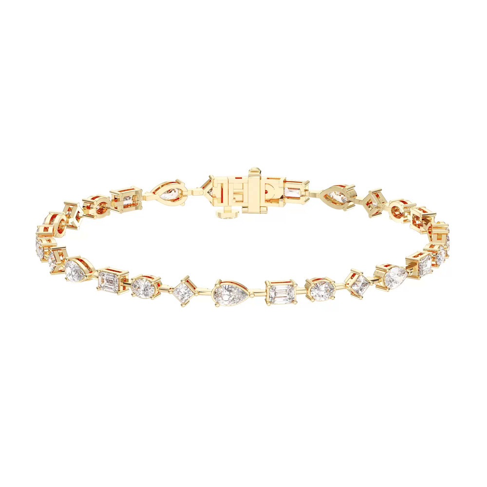 360 degree view of Celeste Multi-Shape Lab Diamond Tennis Bracelet