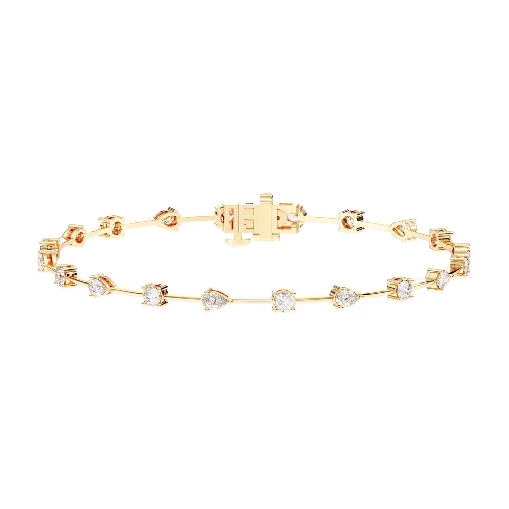360 degree view of Lyric Lab Diamond Bar-Link Bracelet