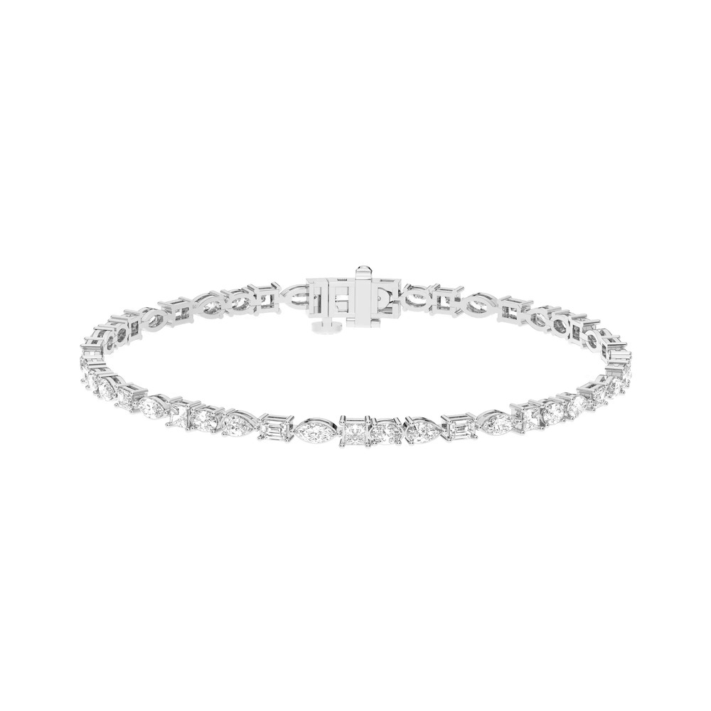 360 degree view of Isara Mixed Shape Lab Diamond Bracelet