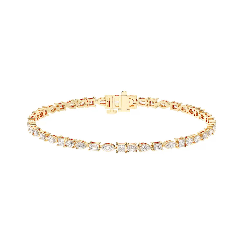360 degree view of Isara Mixed Shape Lab Diamond Bracelet
