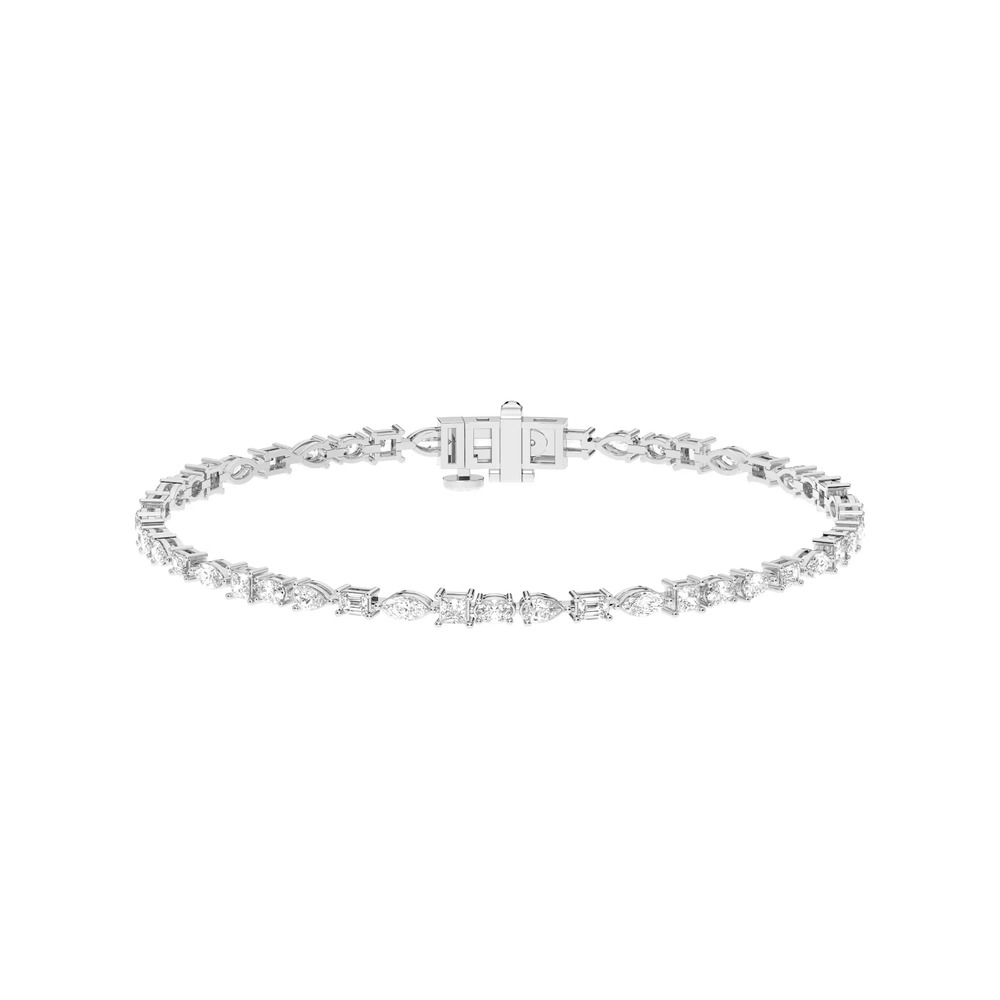 360 degree view of Nova Mixed-Shape Lab Diamond Tennis Bracelet