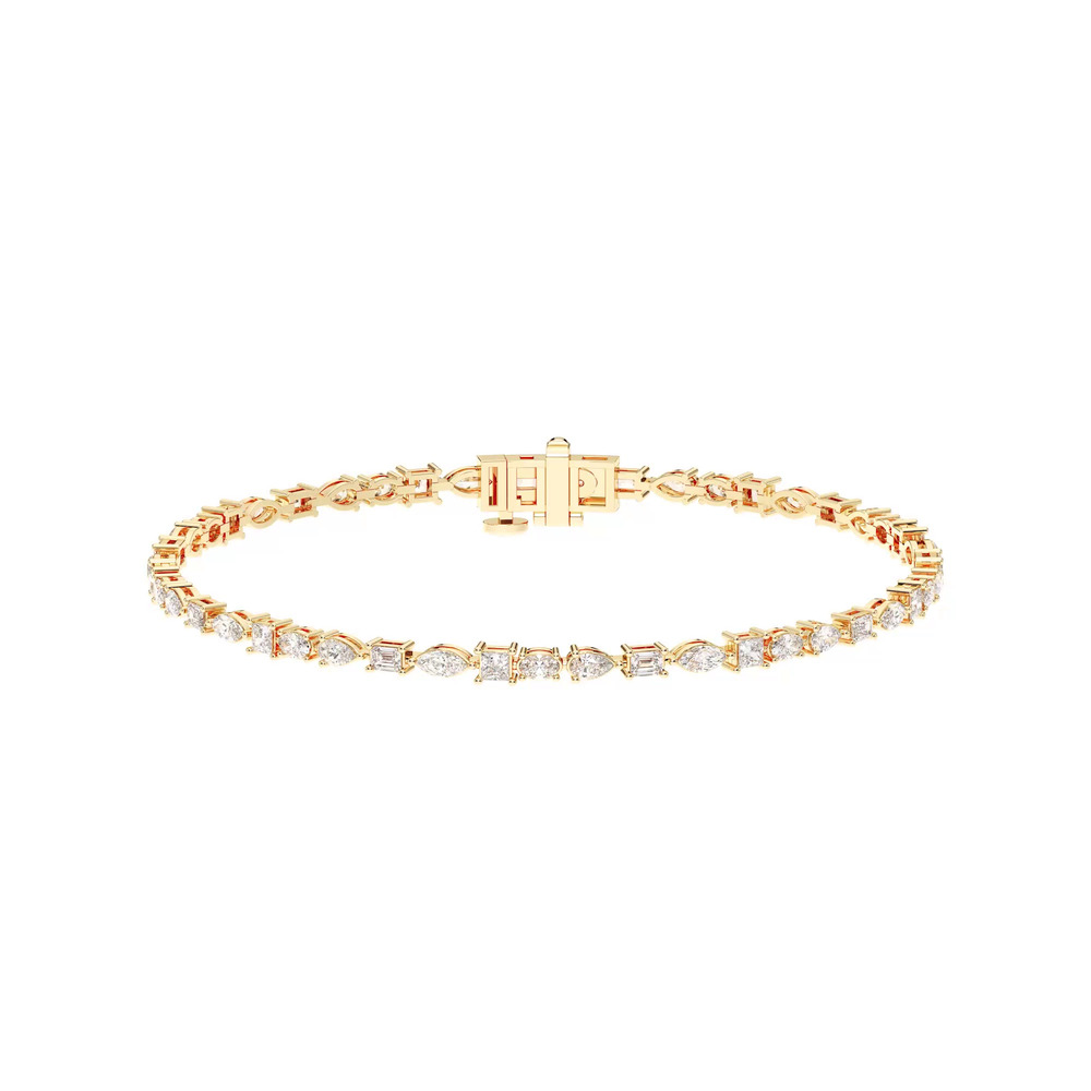 360 degree view of Nova Mixed-Shape Lab Diamond Tennis Bracelet