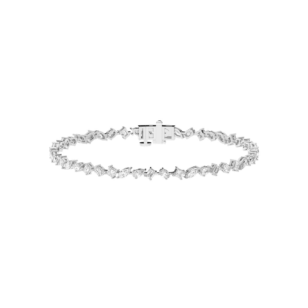 360 degree view of Zina Mixed Shape Lab Diamond Bracelet