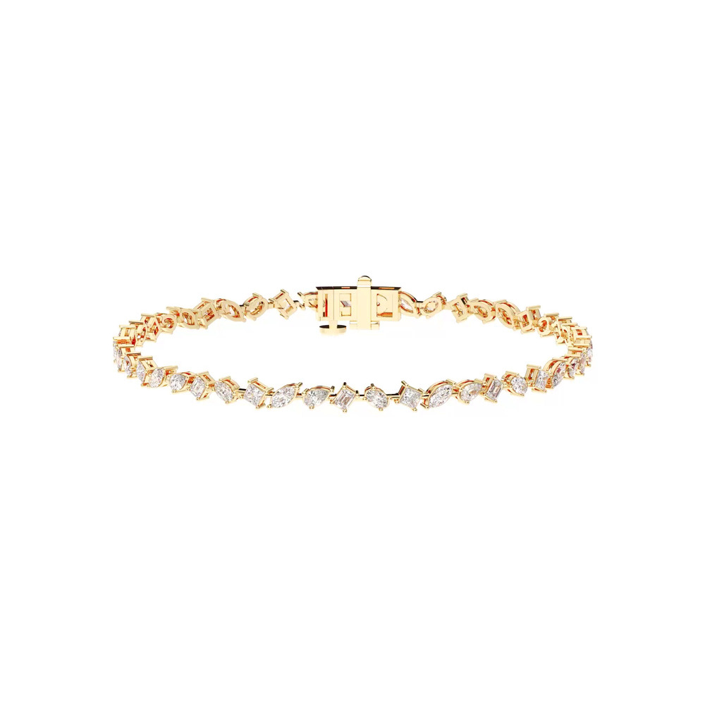 360 degree view of Zina Mixed Shape Lab Diamond Bracelet