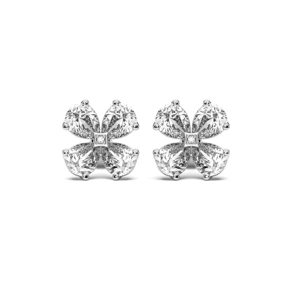 360 degree view of Petralis Pear-Shaped Lab Diamond Earrings