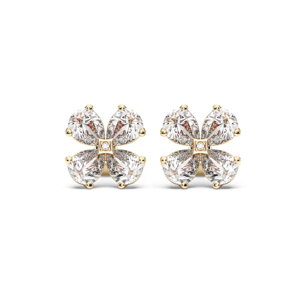 360 degree view of Petralis Pear-Shaped Lab Diamond Earrings