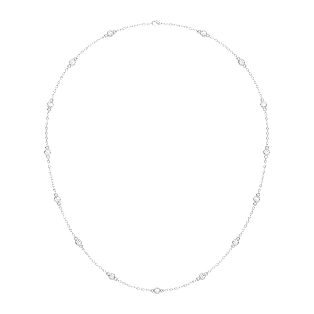 360 degree view of Gareluna Lab Diamond Station Necklace (3 ct. tw.)