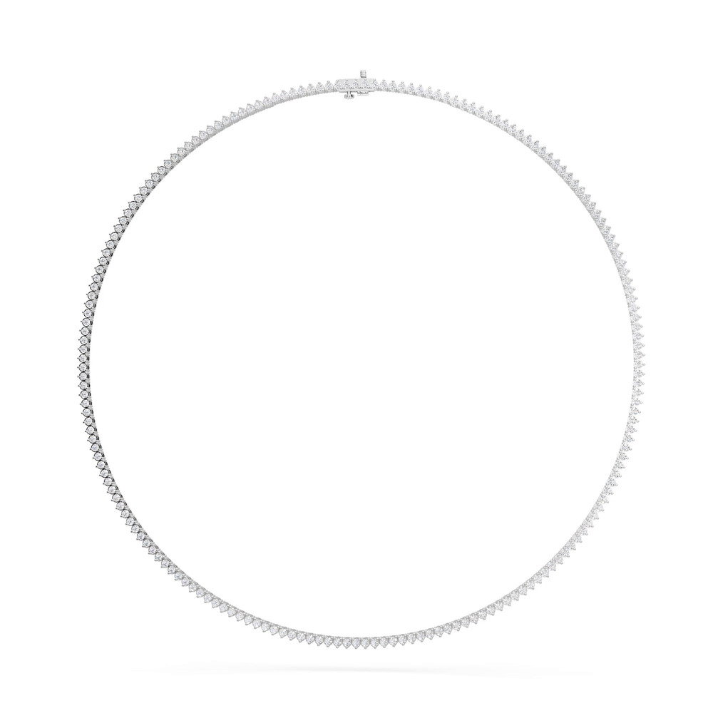 360 degree view of Lab Diamond Silver Tennis Necklace (3.00 ct. tw.)