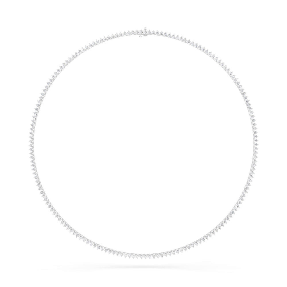 360 degree view of Lab Diamond Silver Tennis Necklace (5.00 ct. tw.)