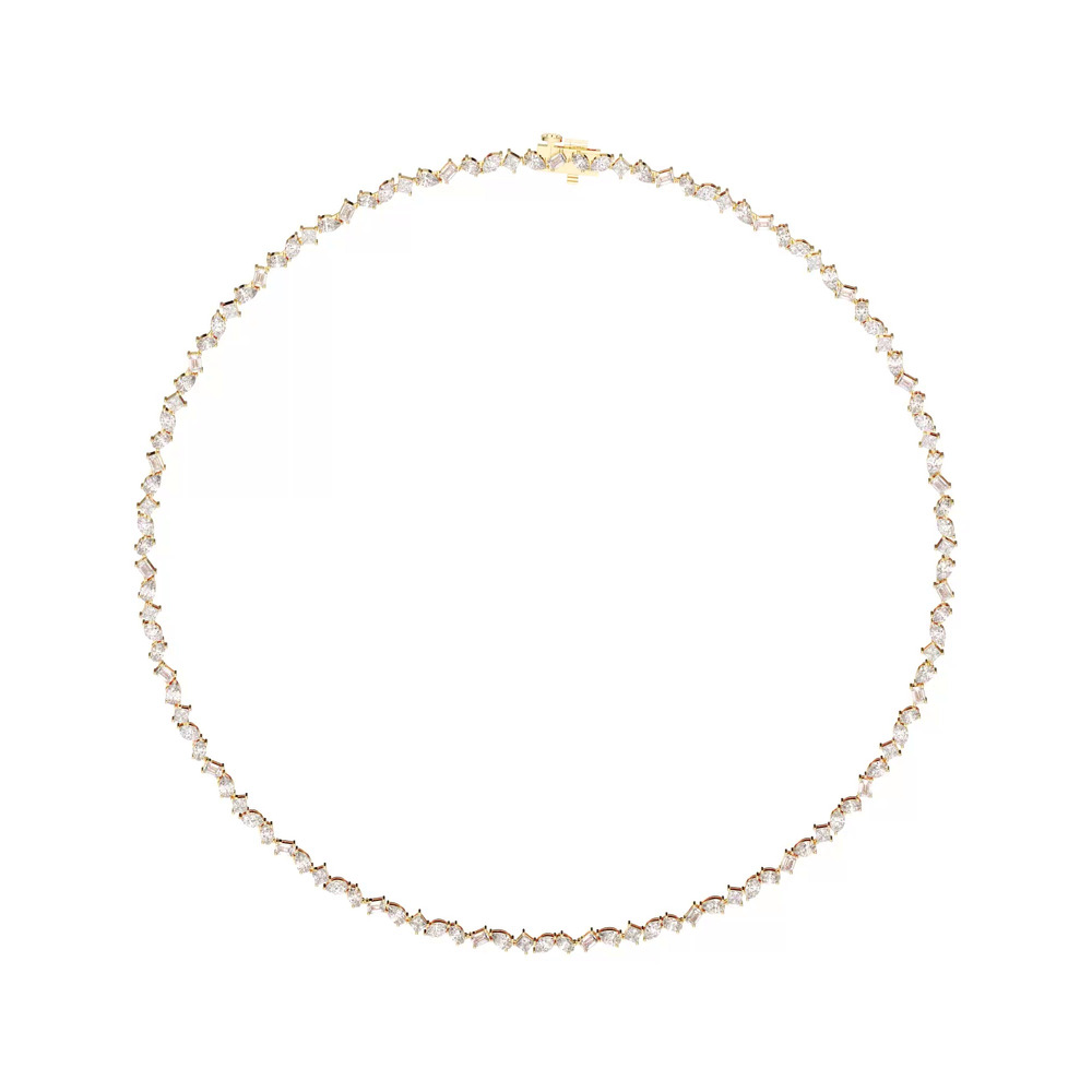 360 degree view of Zina Mixed Shape Lab Diamond Necklace