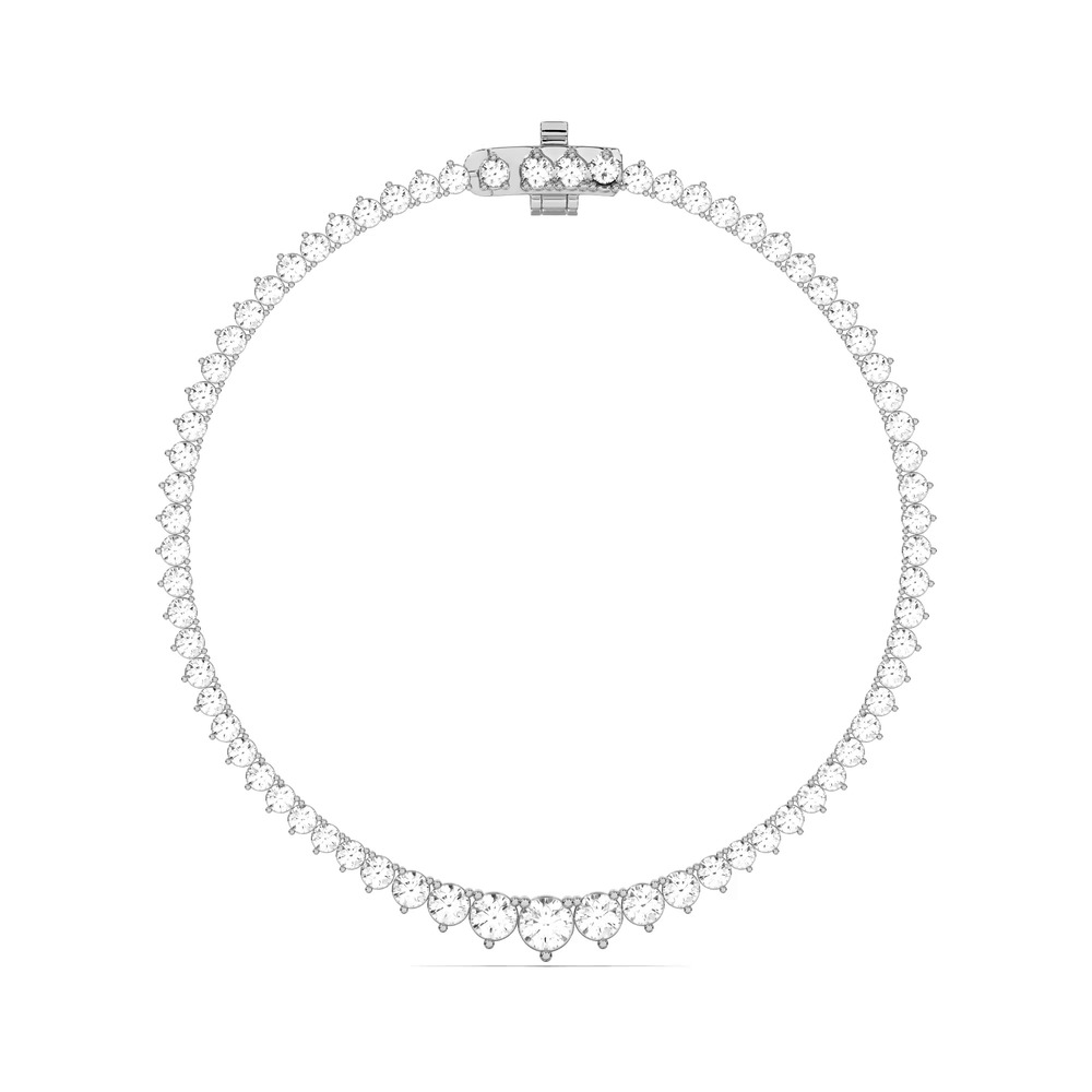 360 degree view of Round Lab Diamond Graduated Riviera Necklace (10 ct. tw.)