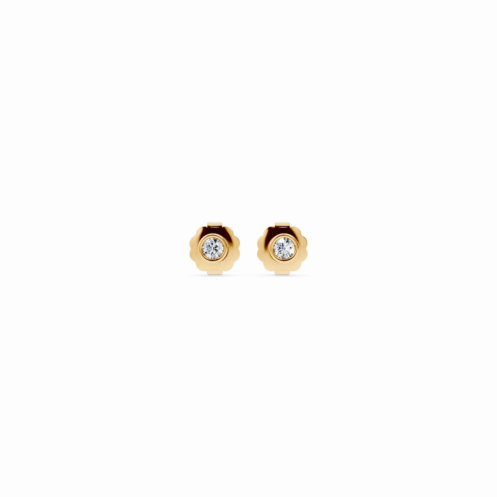 360 degree view of Petite Bezel Lab Diamond Stud Earrings (0.10 ct tw)