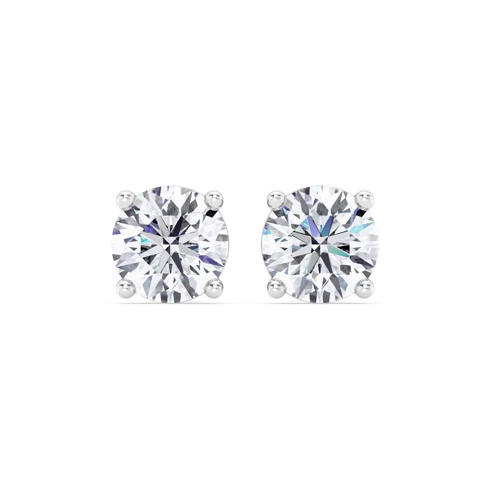 360 degree view of 4 ct. tw. Lab Diamond Stud Earrings