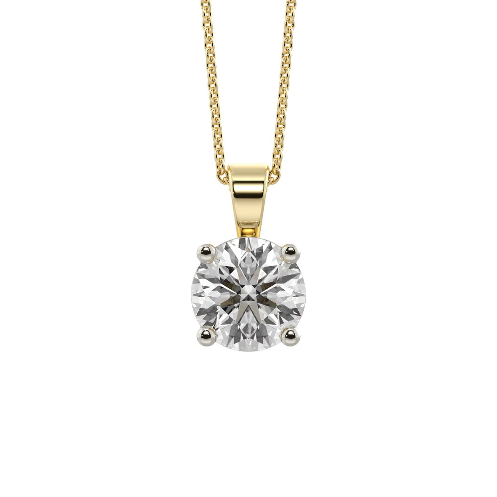 360 degree view of Classic Solitaire Lab Diamond Vermeil Necklace (1.00 ct. tw.)