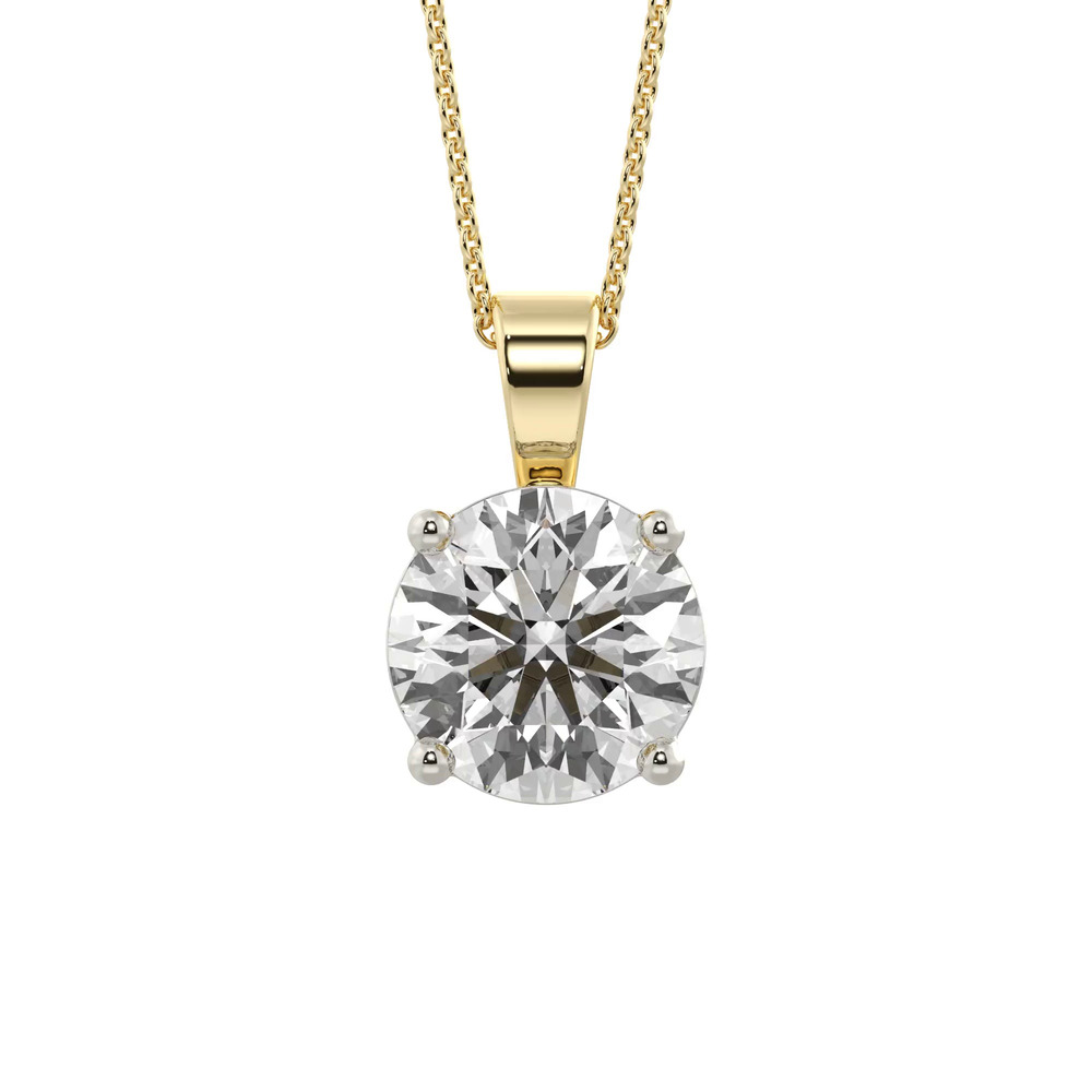 360 degree view of Classic Solitaire Lab Diamond Vermeil Necklace (2.00 ct. tw.)