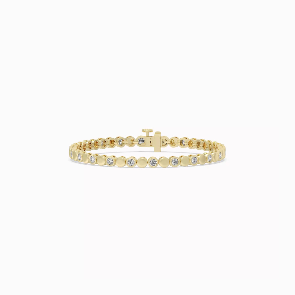 360 degree view of Rhythm Bezel Lab Diamond Vermeil Bracelet
