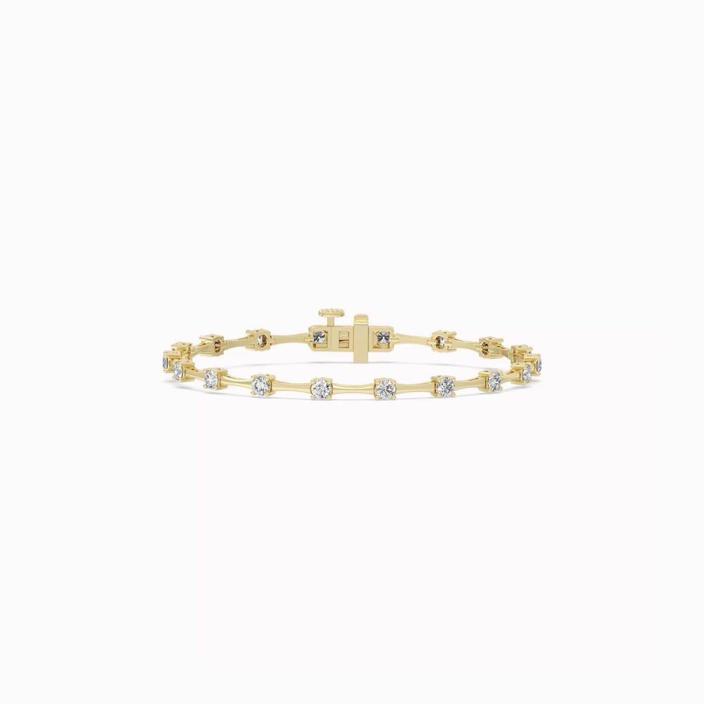 360 degree view of Bar Link Lab Diamond Vermeil Bracelet