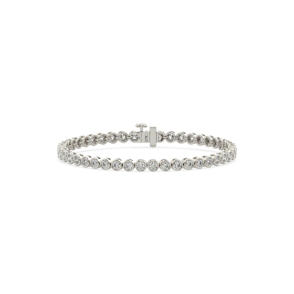 360 degree view of Bezel Lab Diamond Silver Bracelet (3.00 ct. tw.)