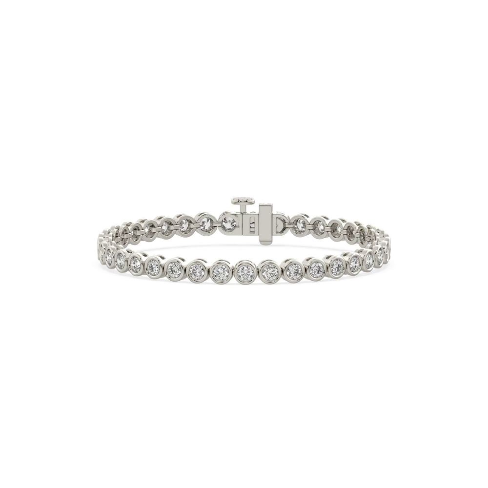 360 degree view of Bezel Lab Diamond Silver Bracelet (5.00 ct. tw.)