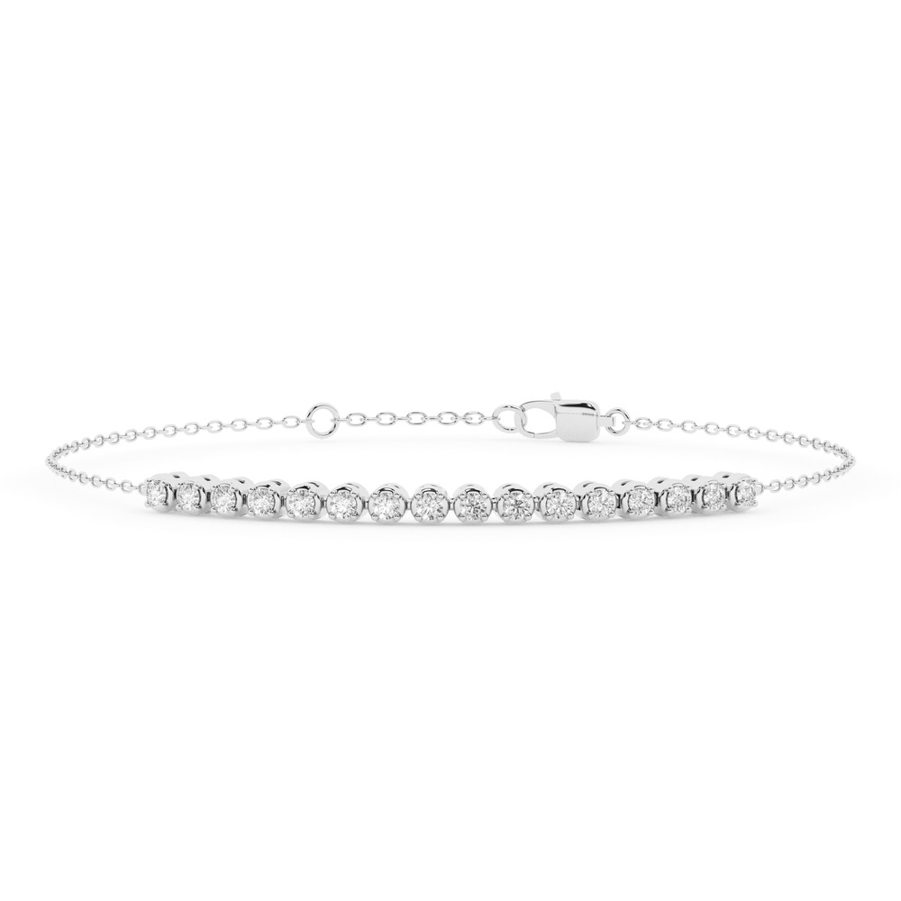 360 degree view of Lab Diamond Halfway Tennis Bracelet (.50 ct. tw.)