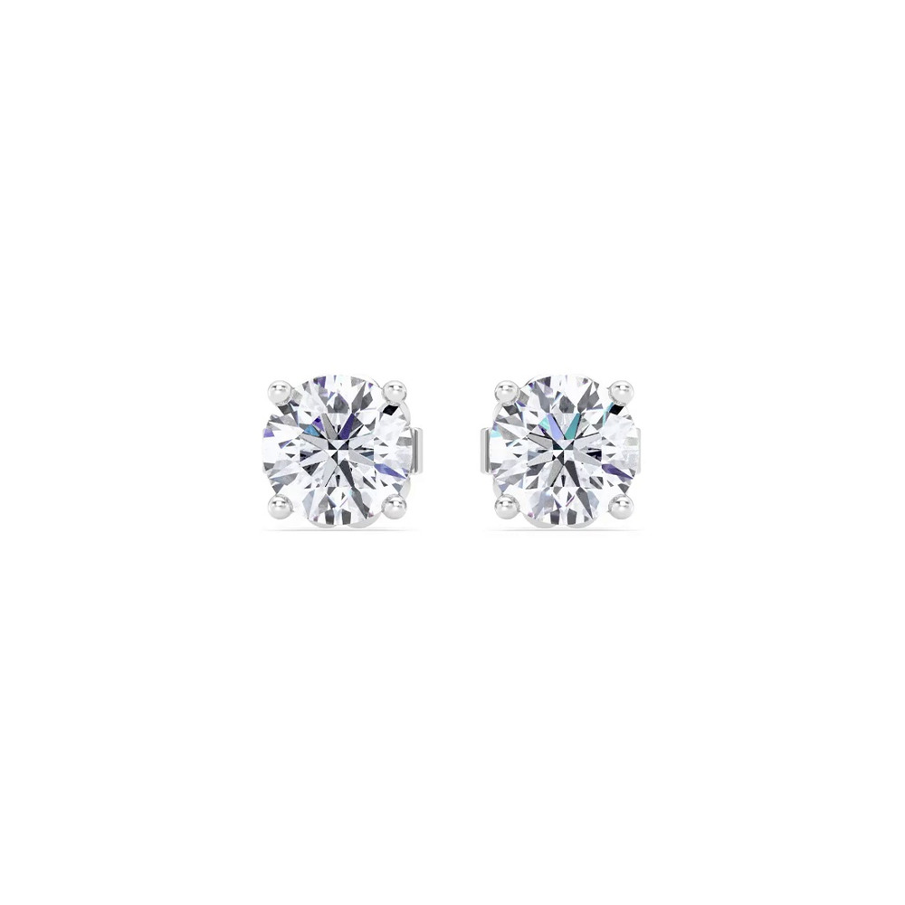 360 degree view of Lab Diamond Silver Stud Earrings (1.50 ct. tw.)