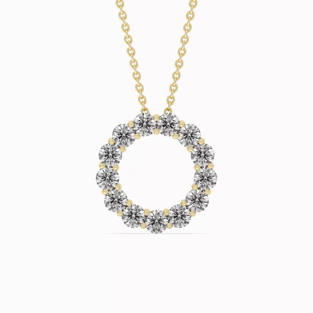 360 degree view of Circle Lab Diamond Vermeil Necklace (1.00 ct. tw.)