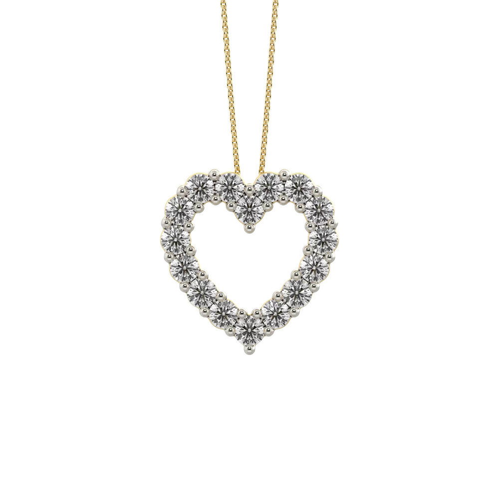 360 degree view of Heart Lab Diamond Vermeil Necklace (1.50 ct. tw.)