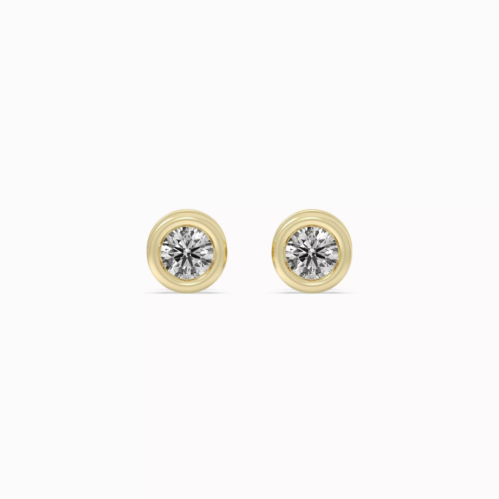 360 degree view of Bezel Lab Diamond Vermeil Earrings (.25 ct. tw.)