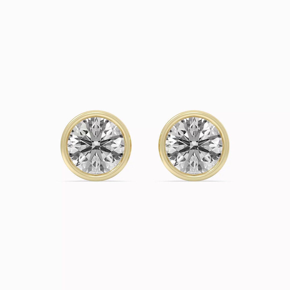 360 degree view of Bezel Lab Diamond Vermeil Earrings (3.00 ct. tw.)