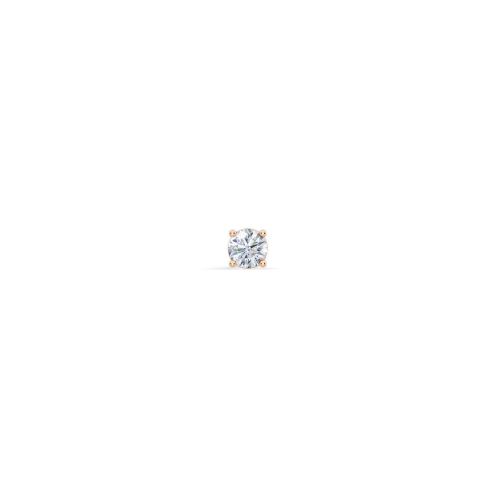 360 degree view of Single Lab Diamond Screw Back Stud Earring (1/4ct)