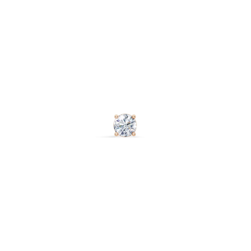 360 degree view of Single Lab Diamond Screw Back Stud Earring (3/8ct)