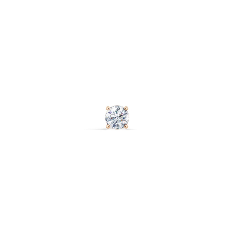 360 degree view of Single Lab Diamond Screw Back Stud Earring (1/2ct)