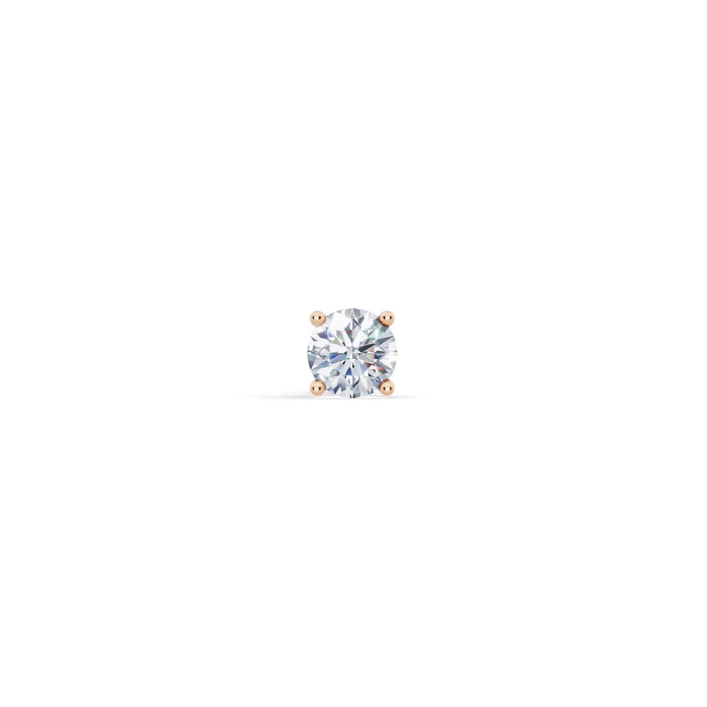 360 degree view of Single Lab Diamond Screw Back Stud Earring (1ct)