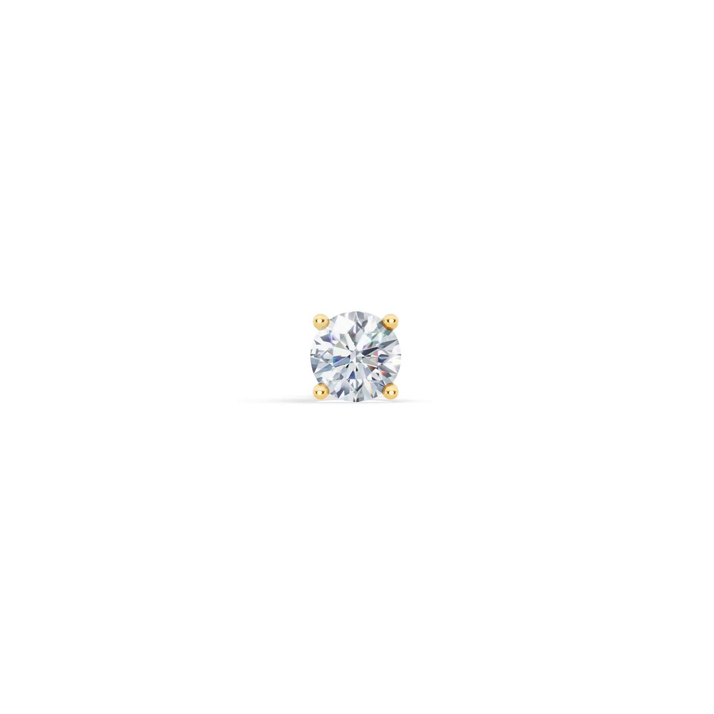 360 degree view of Single Lab Diamond Screw Back Stud Earring (1ct)