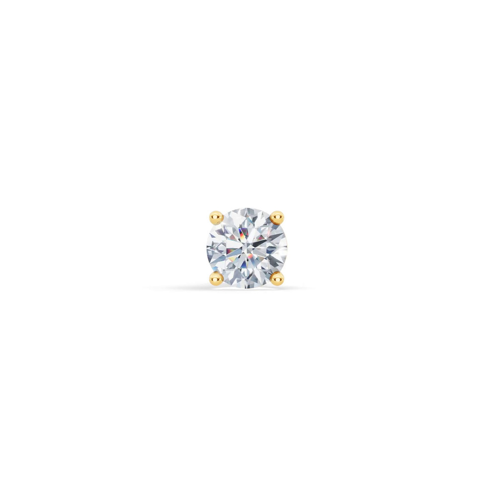 360 degree view of Single Lab Diamond Screw Back Stud Earring (2ct)