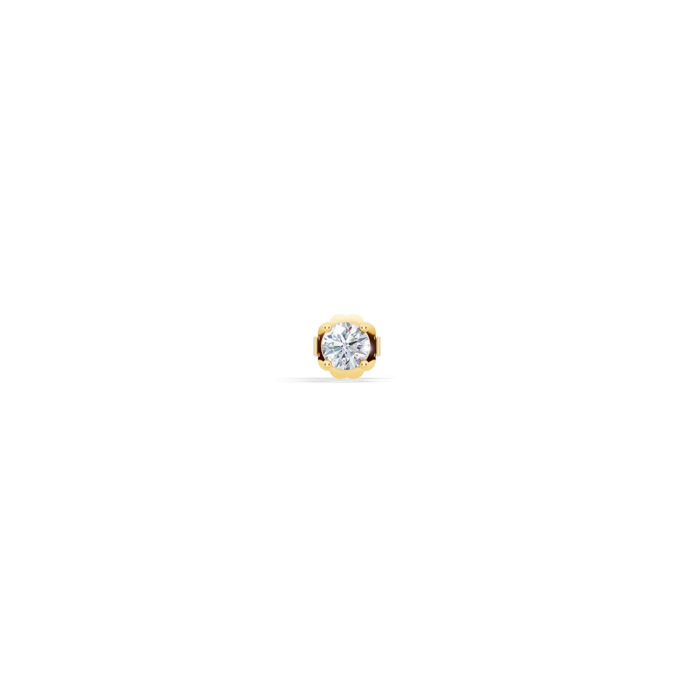 360 degree view of Single Lab Diamond Stud Earring (1/8ct)