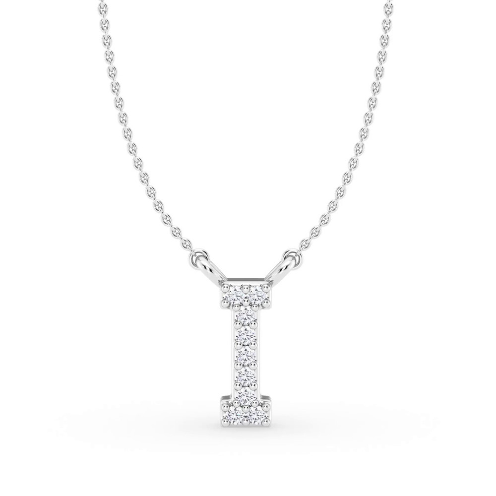 360 degree view of Lab Diamond Initial Necklace – I