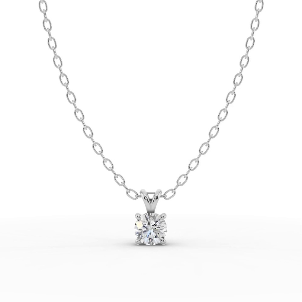 360 degree view of Split Bail Lab Diamond Solitaire Necklace (¼ ct.)