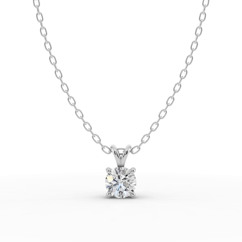 360 degree view of Split Bail Lab Diamond Solitaire Necklace (½ ct.)