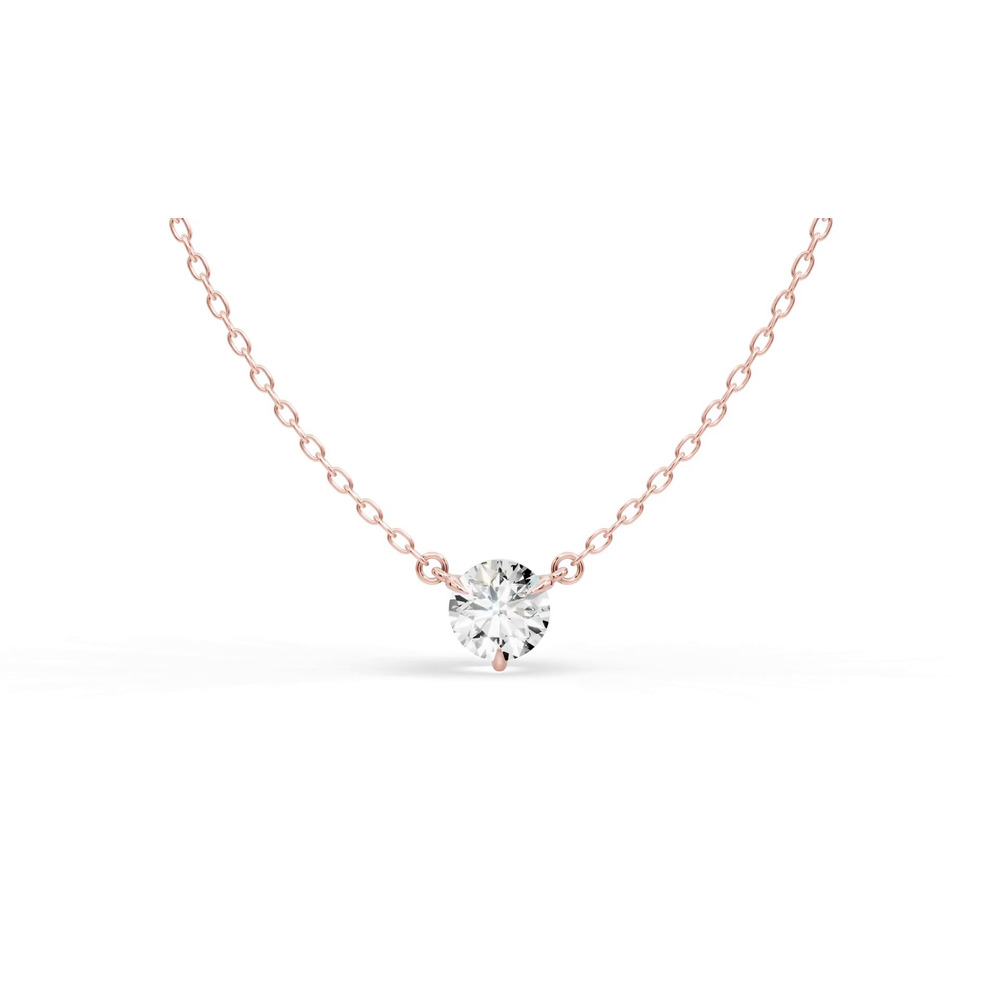 360 degree view of 3-Prong Lab Diamond Solitaire Necklace (3/4 ct.)